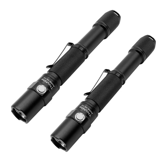 ThruNite 2PCS Archer 2A V3 Cool White LED Flashlight 500 Lumens, Mini AA Flashlight with Lanyard, IPX8 Water-Resistant Dual Switch Outdoor Flash Light - CW
