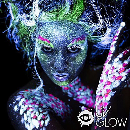 UV Glow Blacklight Face & Body Paint - Neon Fluorescent (7-Pack)