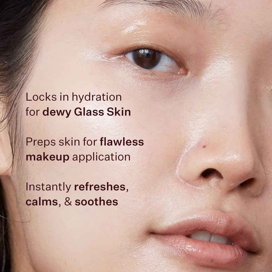 Peach & Lily - Glass Skin Veil Mist (3.38 ounces) - Hydrate & Glow - Facial Mist - Weightless - Cucumber Water, Lotus, Peach, Reishi Mushroom - Self Care - Vegan & Cruelty Free - Korean Beauty