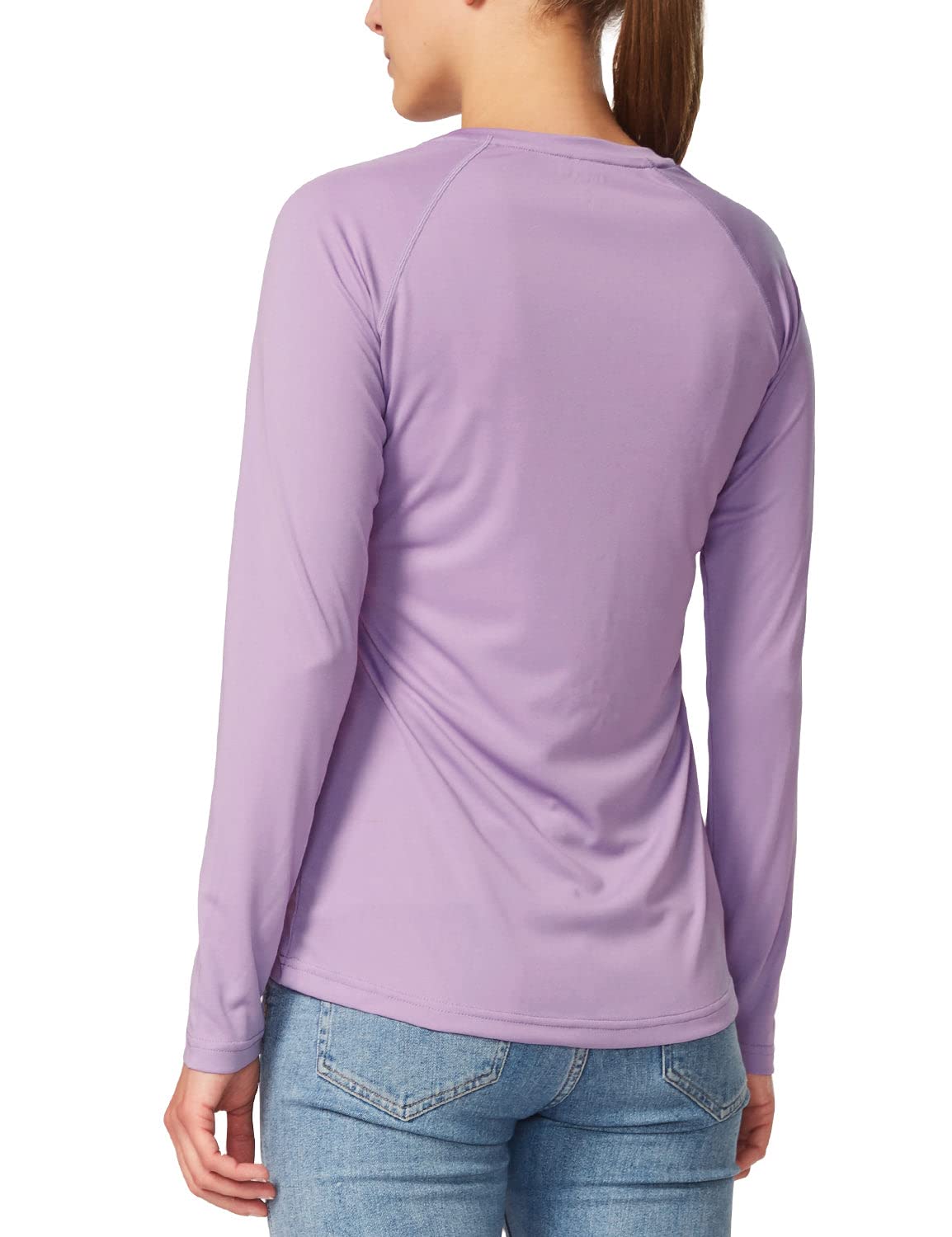 BALEAF Women's Long Sleeve Shirts UPF 50+ Sun Protection SPF Quick Dry Lightweight T-Shirt Outdoor Hiking Runing Fishing Purple Size M