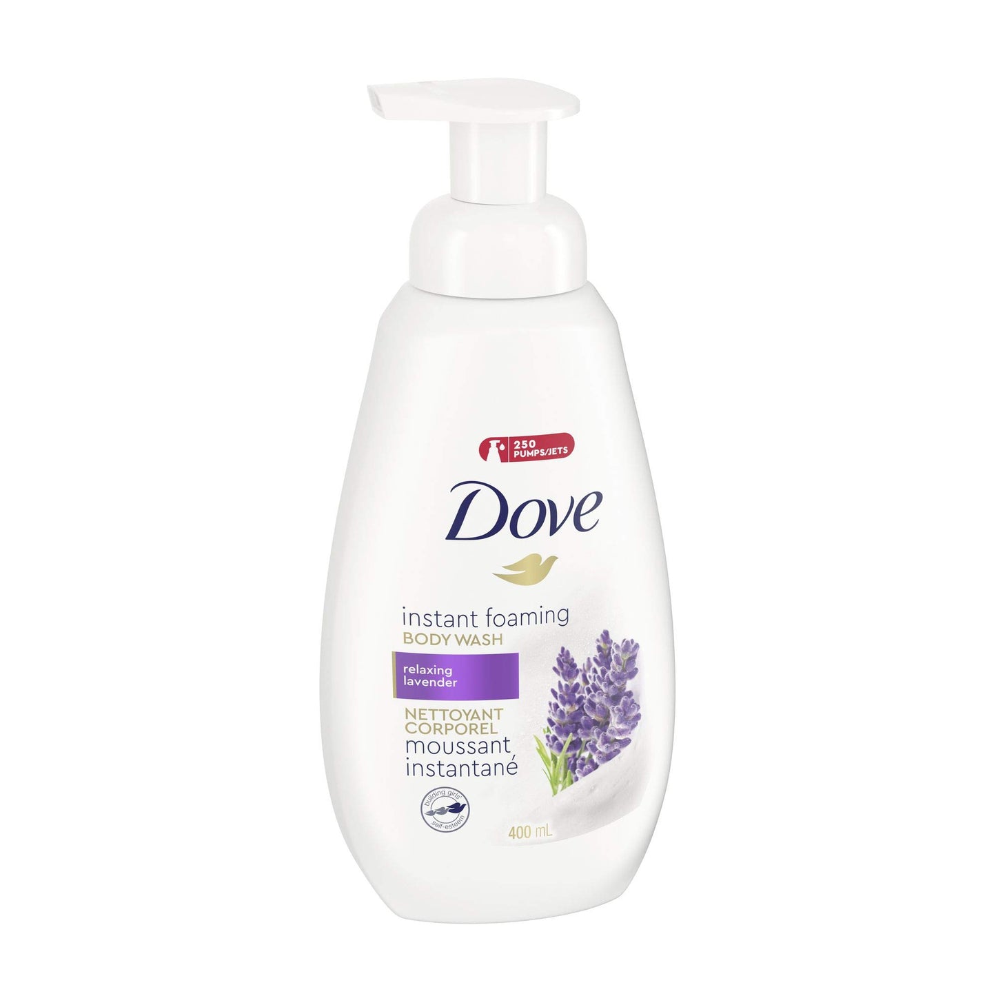 Dove Shower, Foam Relaxing Body Wash , Lavender, 400 ml