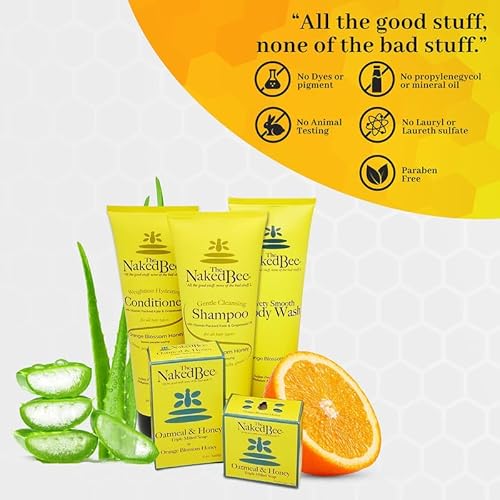 The Naked Bee Nourishing Body Lotion for All Skin Types (6.7 Fl oz) Moisture Replenishing Lotion for Dry Skin with Citron & Honey (Pack of 2)