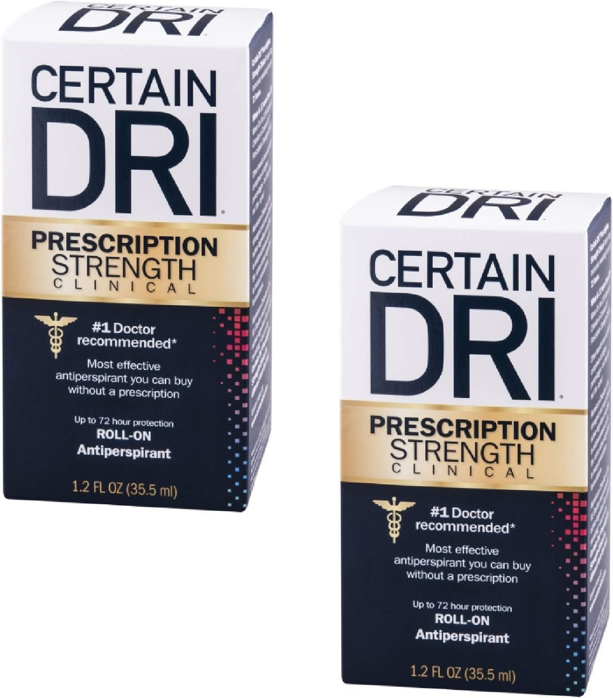 Certain Dri Antiperspirant Roll-On for Excessive Perspiration - 1.2 oz - 2 pk