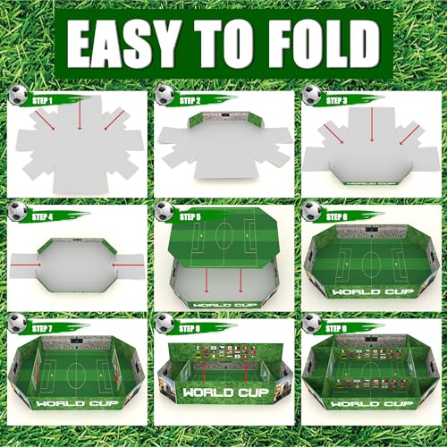 Soccer Field Snack Tray – 9-Compartment Serving Platter for Party