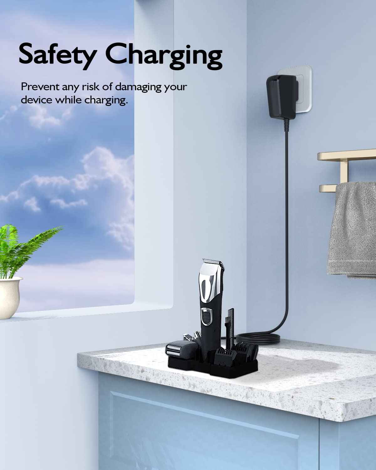 Charger Replacement for Wahl Trimmer 9888L, 5622, WNT-9, WNT-8, 9854L, 9918D, 5623, 79608, 4.2V Charger Cord for ZD5F042060US, S003HU0420060 Shaver Razor Beard Clipper