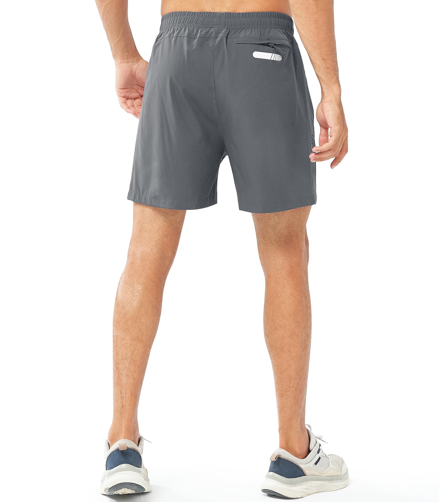 NORTHYARD Men's Athletic Running Shorts Quick Dry Workout Shorts 7"/ 5"/ 9" Lightweight Sports Gym Basketball Shorts Hiking Exercise SMOKEGREY-5inch S