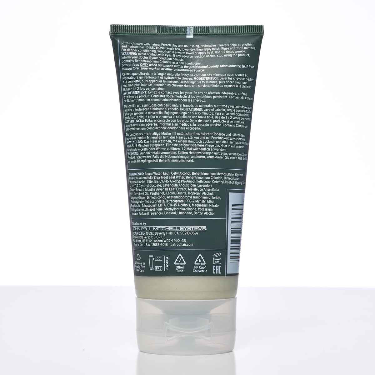 Tea Tree Lavender Mint Deep Conditioning Mineral Hair Mask, Hydrates + Strengthens, For Coarse + Dry Hair, 5.1 fl. oz.
