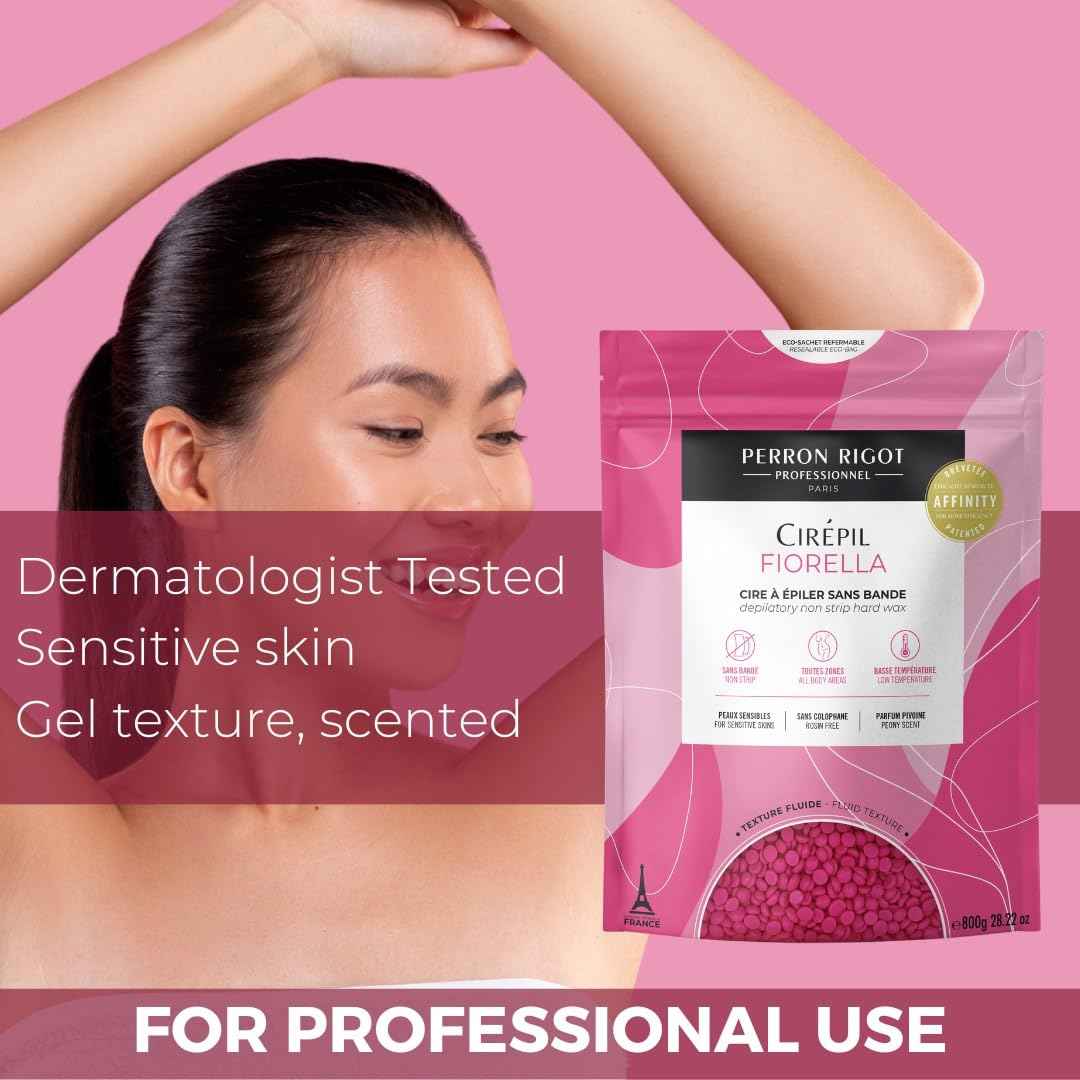 Cirepil - Fiorella - 800g / 28.22 oz Hard Wax Beads - No Strips Needed - High Performance Hard Wax - Easy to Apply - Perfect for Sensitive Areas