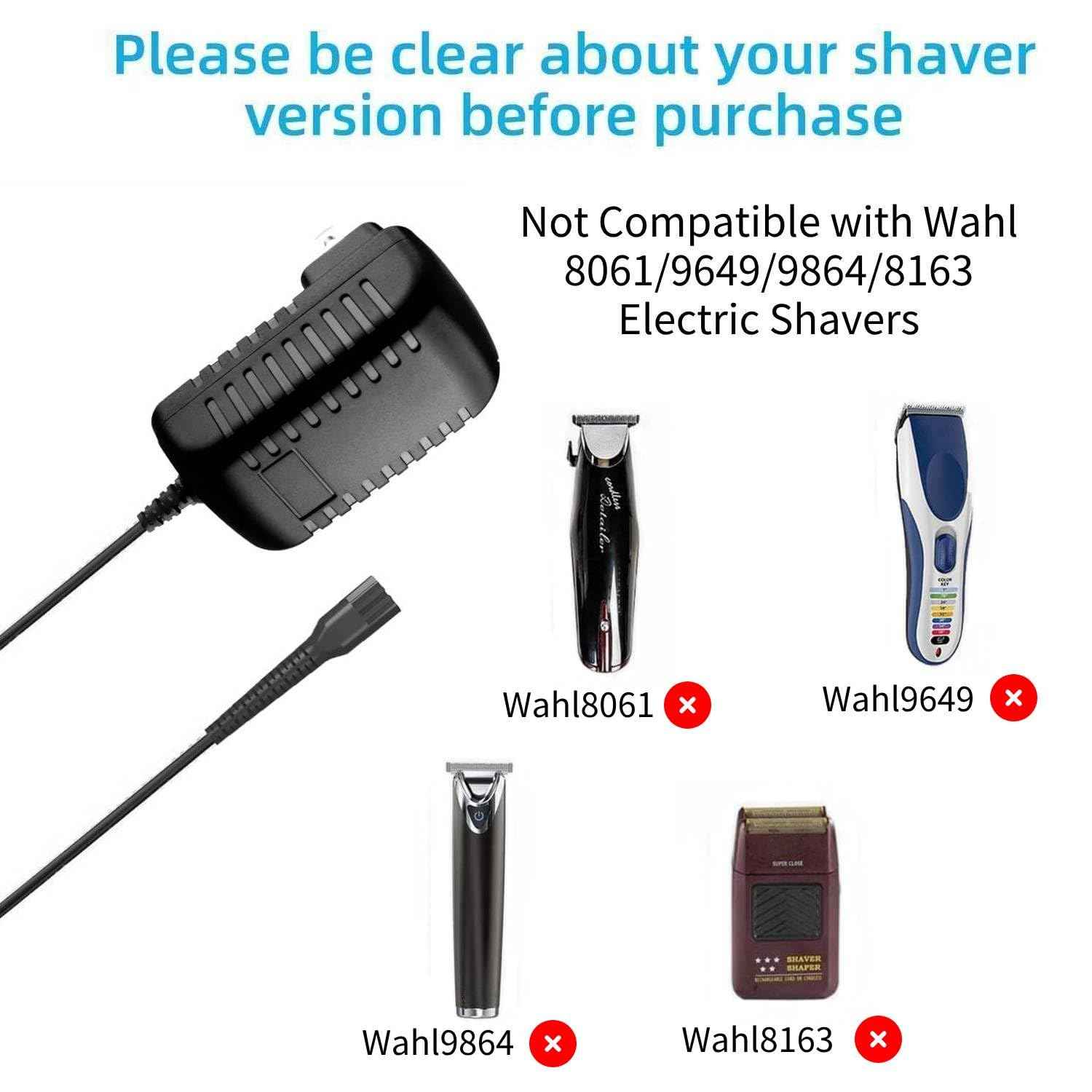 Magic Clip Cordless Charger for Wahl Clipper, 4V Hair Clippers Charger Cord Compatible with Wahl 5-Star Magic Clip Cordless Trimmer, 8164/8591/ 8148/8504, 1919 100 Year Hair Clipper