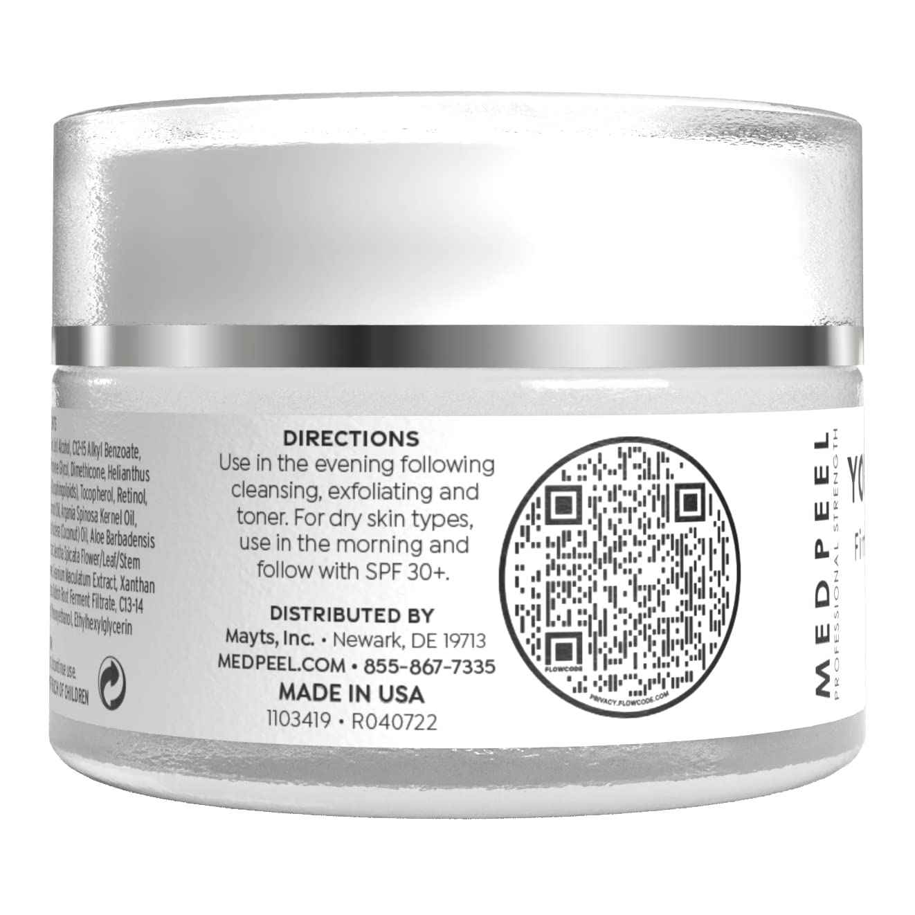 Medpeel Youth Restore Firming Ceramide Face Cream, Shea Butter, Retinol, Vitamin E Moisturize and Plump Aging Skin, 1.7 fl oz