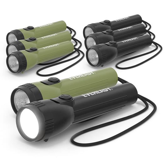 Eveready LED Flashlight (8-Pack) Bright Reliable Flashlights for General Purpose, Great for Camping, Car, Emergency Storm Power Outage Handheld Flashlight (Batteries Included)