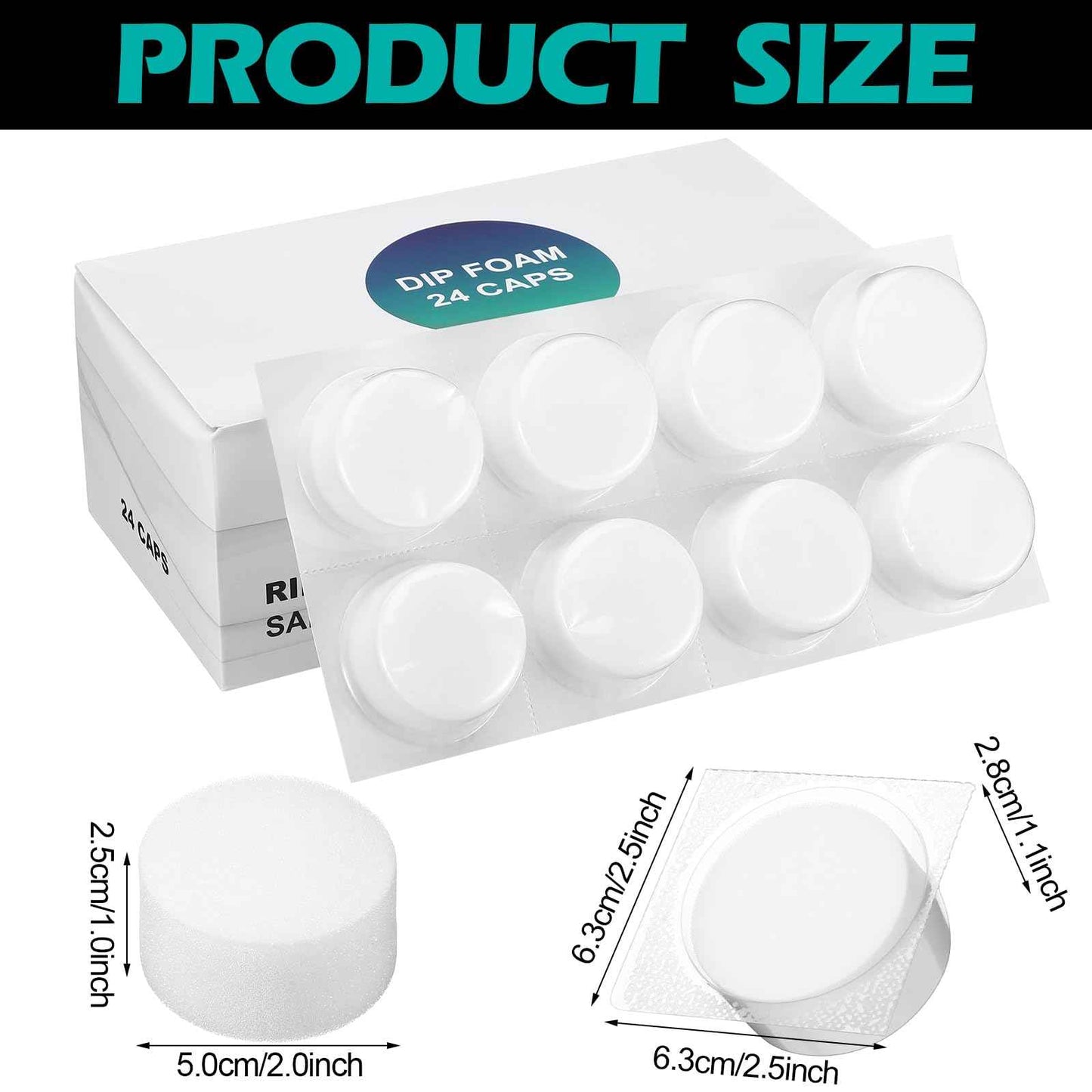 Heigble 48 Pcs Dip Foam Rinse Cup Disposable Dip Cups Cleaning for Needles Tip Professional Cartridge Foam for Blending Rinsing Diluting Drying Ink