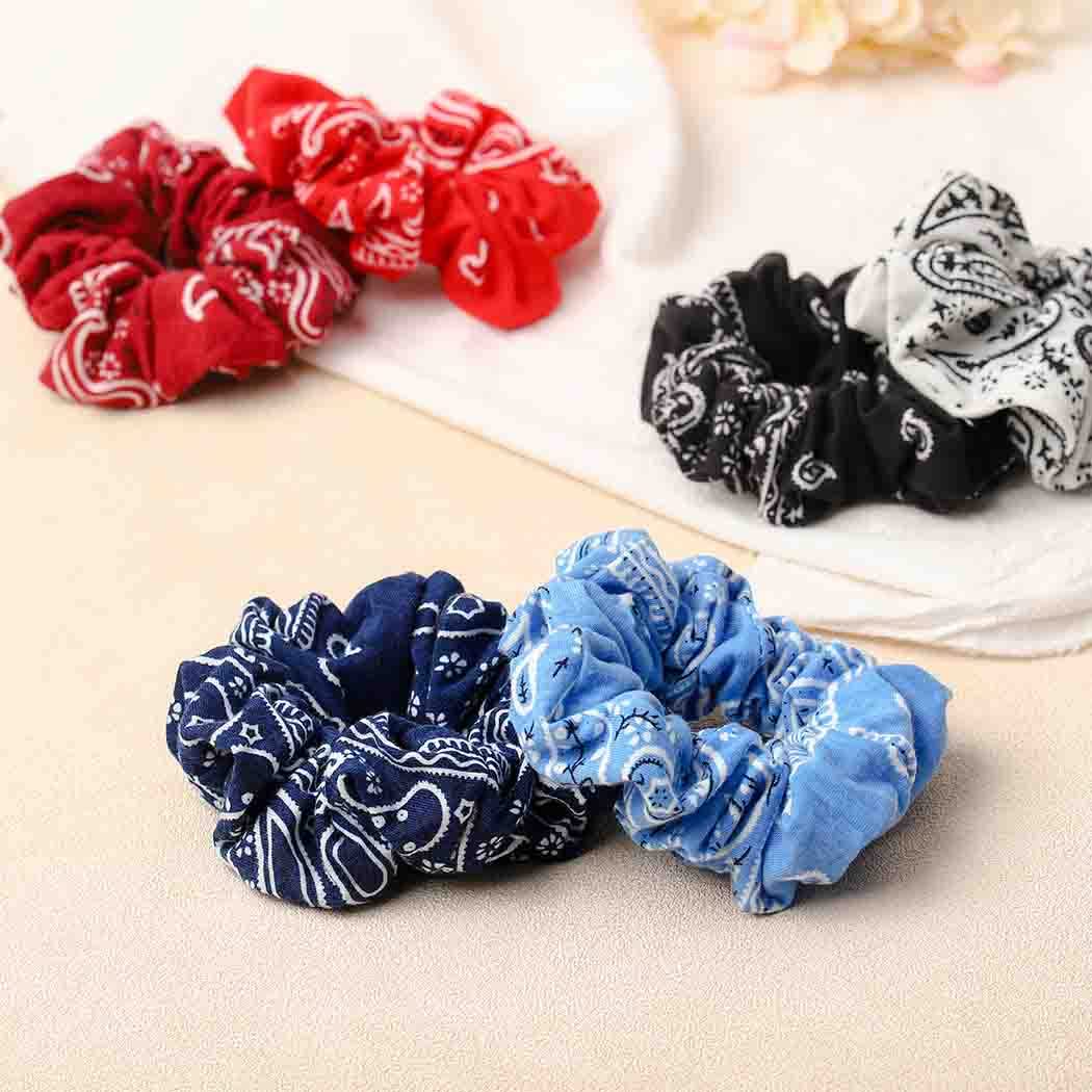 Outyua Vintage Hair Scrunchies Elastic Hair Bands Ponytail Scrunchy Hair Ties Fashion Hair Rope Ties Hair Accessories for Women and Girls 6Pcs (Vintage)