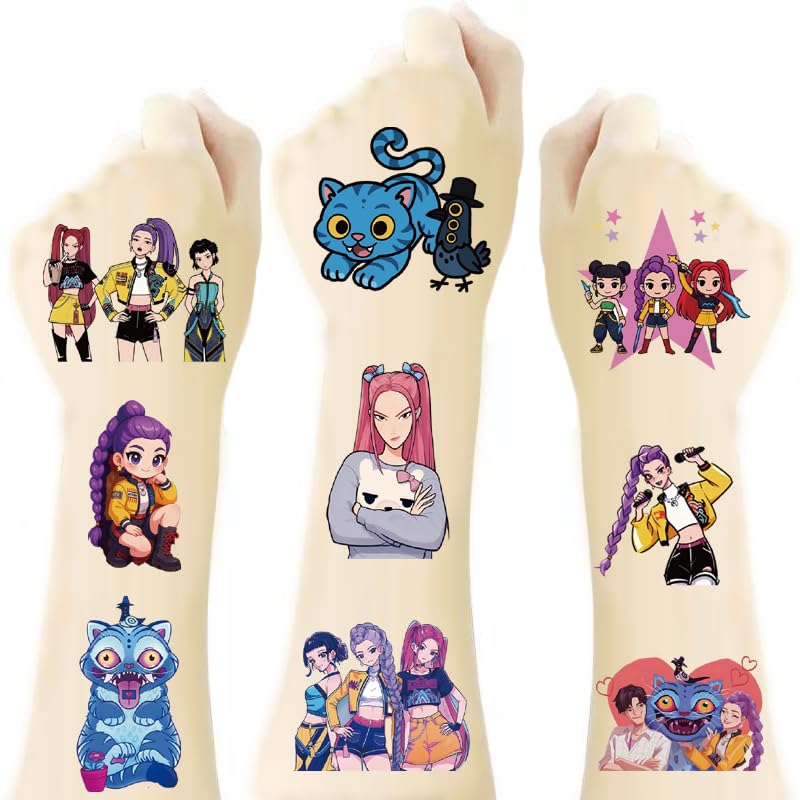 40pcs Cartoon Temporary Tattoos for Kids