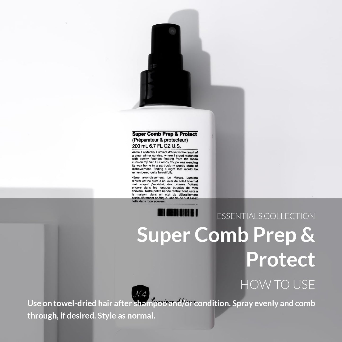 Number 4 Super Comb & Protect, Leave In Conditioner Spray, Heat Protectant for Hair, 6.7 oz