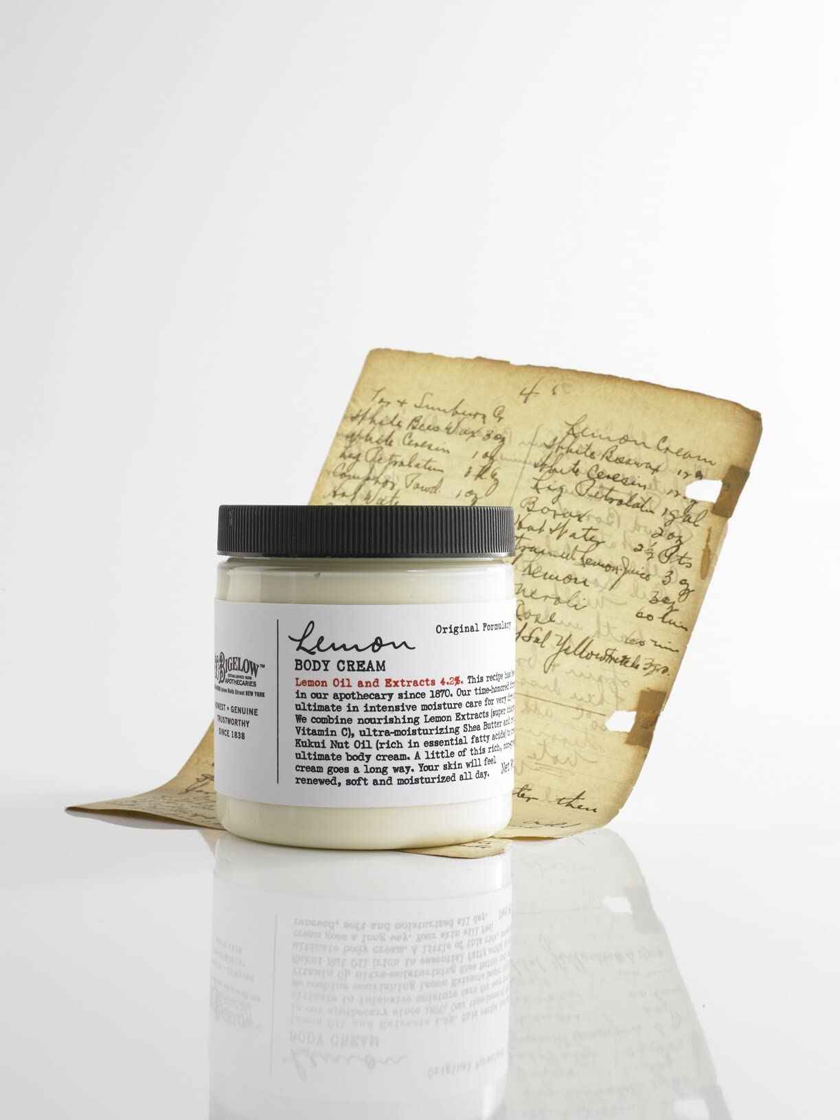 C.O. Bigelow Lemon Body Cream 8oz, Lotion for Dry Skin with Shea Butter & Lemon Extract, Moisturizing Body Lotion and Hand Treatment