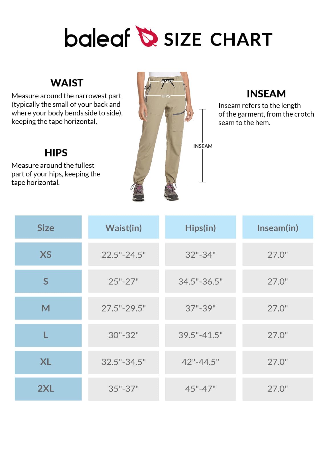 BALEAF Women's Petite Hiking Pants Lightweight Quick Dry Water Resistant Cargo Pants 27'' Inseam for All Seasons Suntan Size S