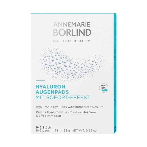 ANNEMARIE BÖRLIND Hyaluronic Acid Under Eye Mask – Vegan Eye Patches for Puffy Eyes with Tremella and Konjac Root– Remove Under Eye Bags Instantly – Cruelty-free Gel Eye Patch – 6 Pairs