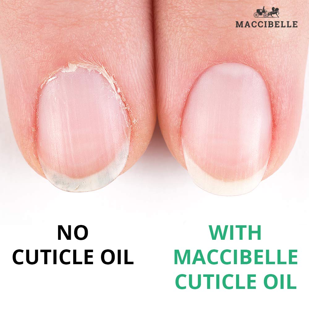 Maccibelle Cuticle Oil 0.5 oz - Heals Dry Cracked Cuticles (Sweet Vanilla, 0.5 Fl Oz)