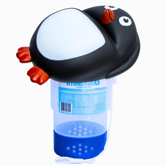 SWIMLINE HYDROTOOLS 87281 Penguin Large Capacity Pool & Spa Chemical Dispenser | Compatible With Bromine & Chlorine Supports 1-3’’ Tablets | Adjustable For Customizable Flow Rate | Cost Effective