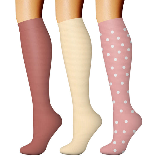 CHARMKING Compression Socks for Women & Men Circulation (3 Pairs) 15-20 mmHg is Best Athletic for Running, Flight Travel, Support, Cycling, Pregnant - Boost Performance, Durability (S/M, Multi 58)