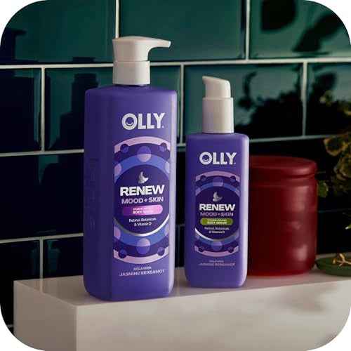 OLLY Renew Body Wash with Vitamin D, Retinol & Botanicals ? Nourishing Cleanser for Skin Barrier Repair, Deep Hydration, Jasmine Bergamot Scent, 17oz
