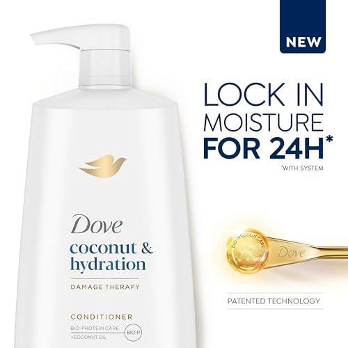 Dove Ultra Care Coconut & Hydration Conditioner for Dry Hair with Jojoba and Sweet Almond Oils, 25.4 oz