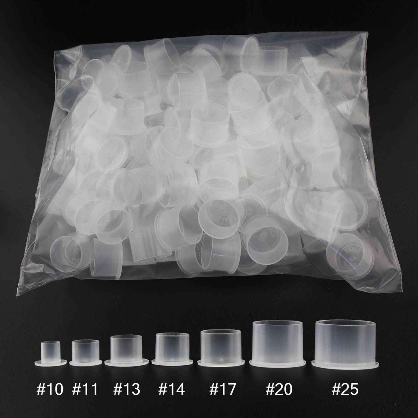 Tattoo Ink Caps with Base Full Size Tattoo Ink Cups-100pcs Clean Ink Cup for Tattoo Permanent Makeup Pigment Container Tattoo Accessories,Tattoo Ink,Tattoo Supplies (17×14mm(100PCS))