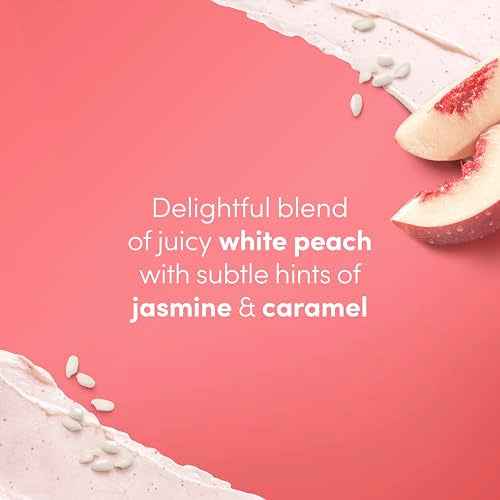 Dove White Peach & Crushed Rice Body Scrub Exfoliates and Deeply Nourishes for Smooth, Radiant Skin 15 oz