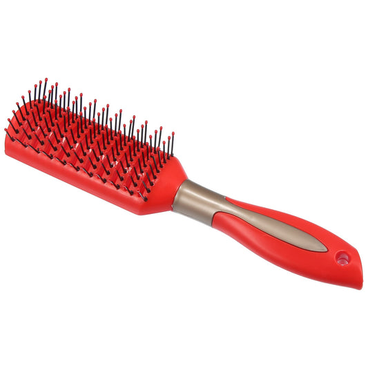 VOCOSTE 1 Pcs Hair Brush, Detangling Brush for Women Men, Hair Brush for Straight, Curly, Long, Short, Thick, Thin, Dry Hair, Red, Plastic