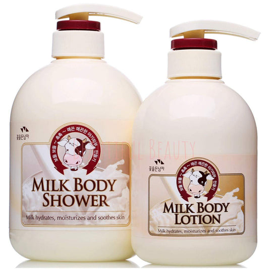 SOMANG MILK BODY SHOWER 750ml + BODY LOTION 500ml SET