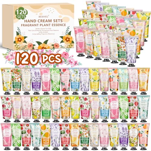 BESNEL 120 Pack Hand Cream Gift Set - 12 Fragrances