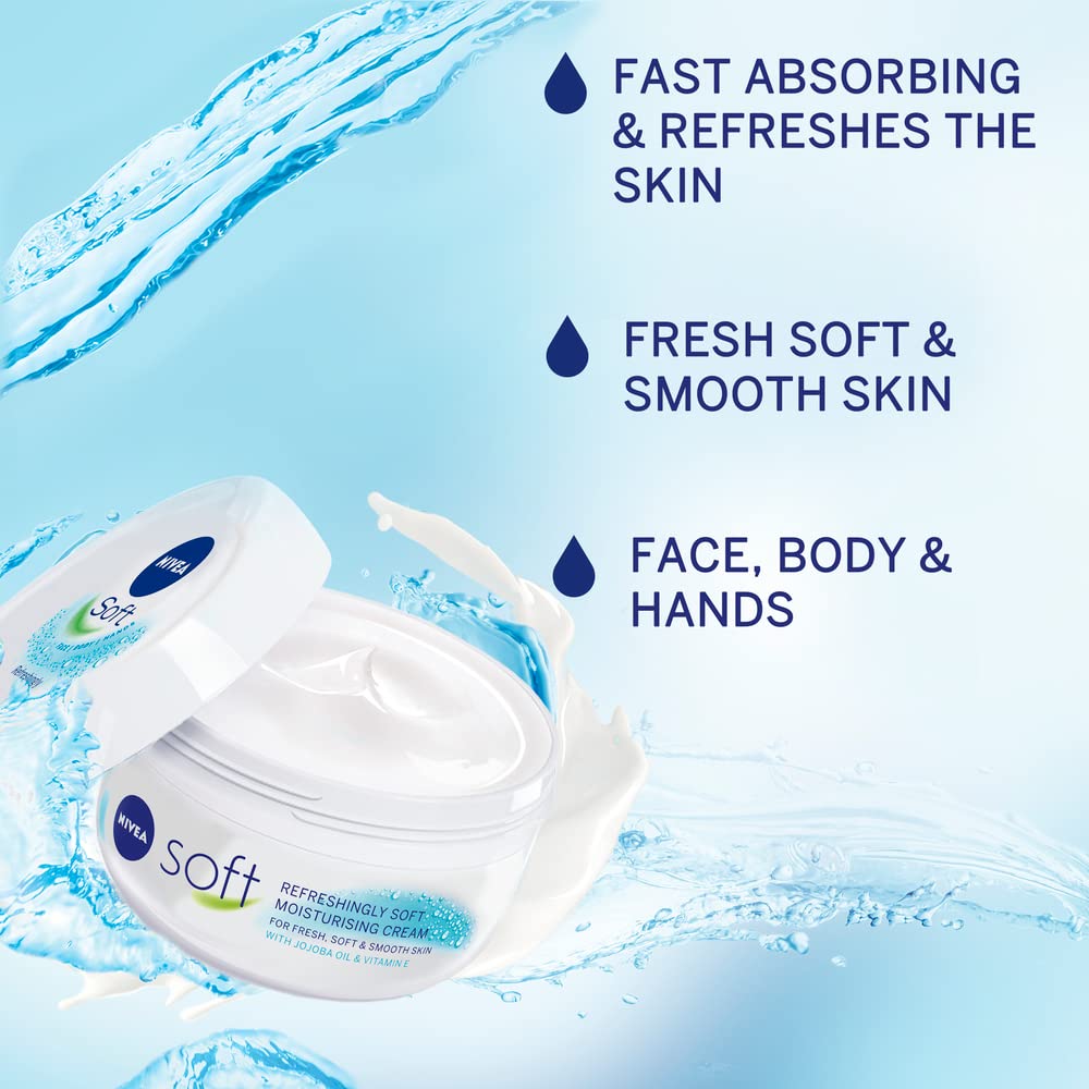 NIVEA Soft Refreshingly Soft Moisturizing Cream,, 6 Fl Ounce ()