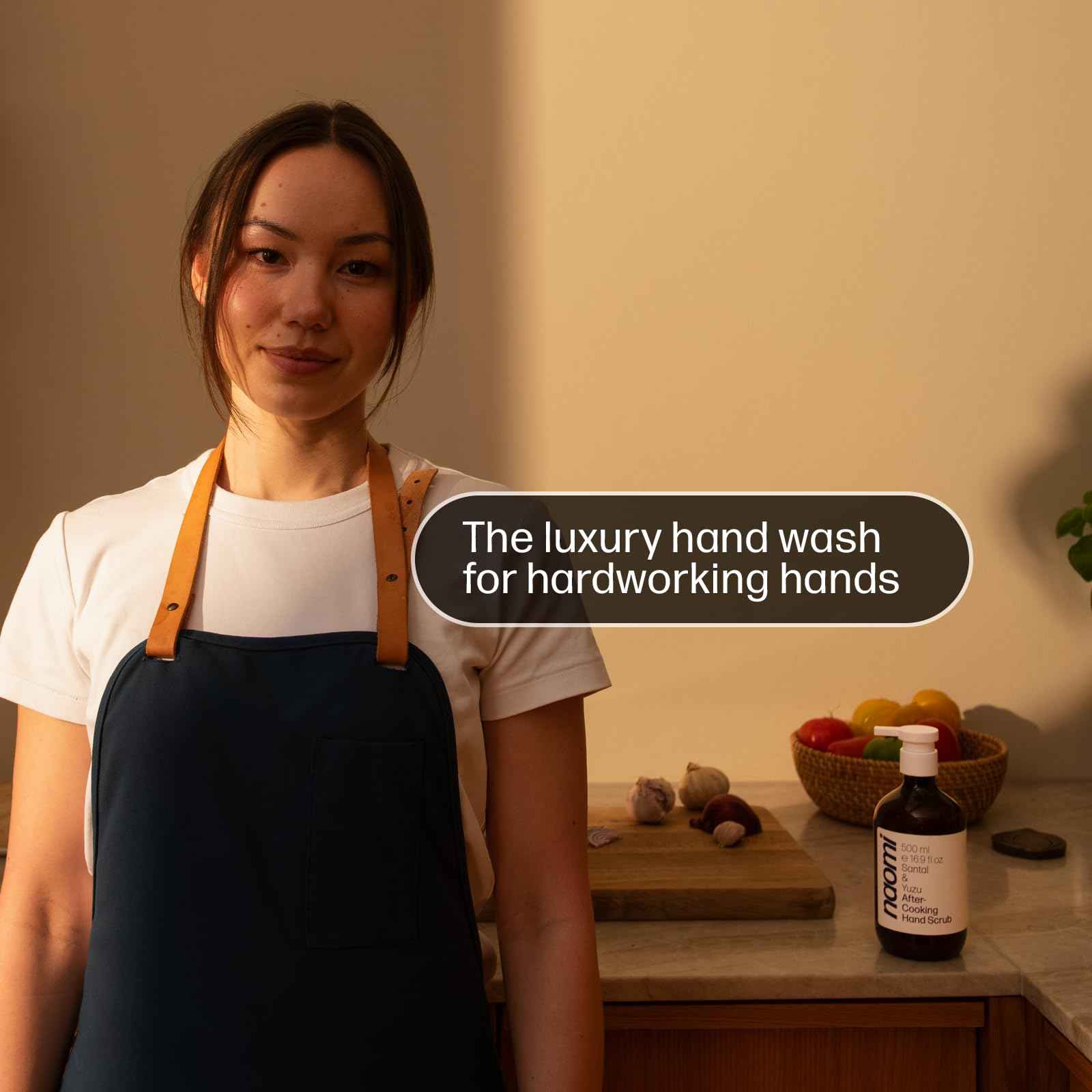 Naomi After-Cooking Hand Scrub | Exfoliating Hand Wash | Odor Neutralizing Kitchen Soap (Bergamot & Black Pepper)