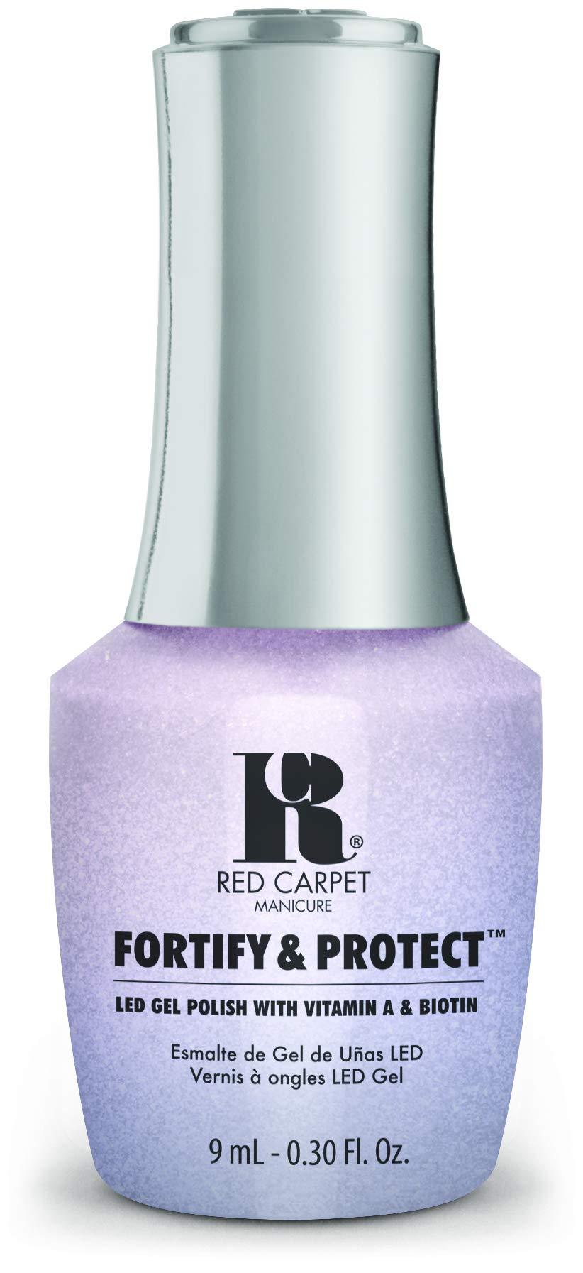 Red Carpet Manicure Fortify & Protect Sheer Satin Effect Gel Polish for Strong, Healthy Nails - Infused with Vitamin A & Biotin - (My Diamonds Sparkle) Led Nail Gel Color, 0.3 Fl Oz