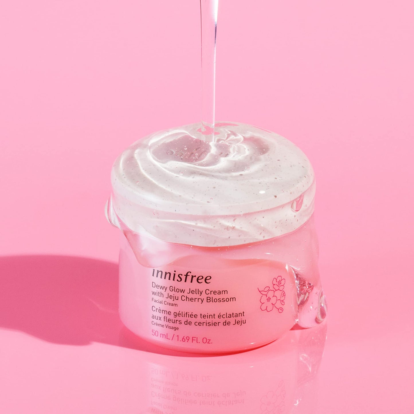 innisfree Cherry Blossom Glow Jelly Cream with Niacinamide for Smooth, Glowing Skin, Korean Skincare Hydrating Moisturizer