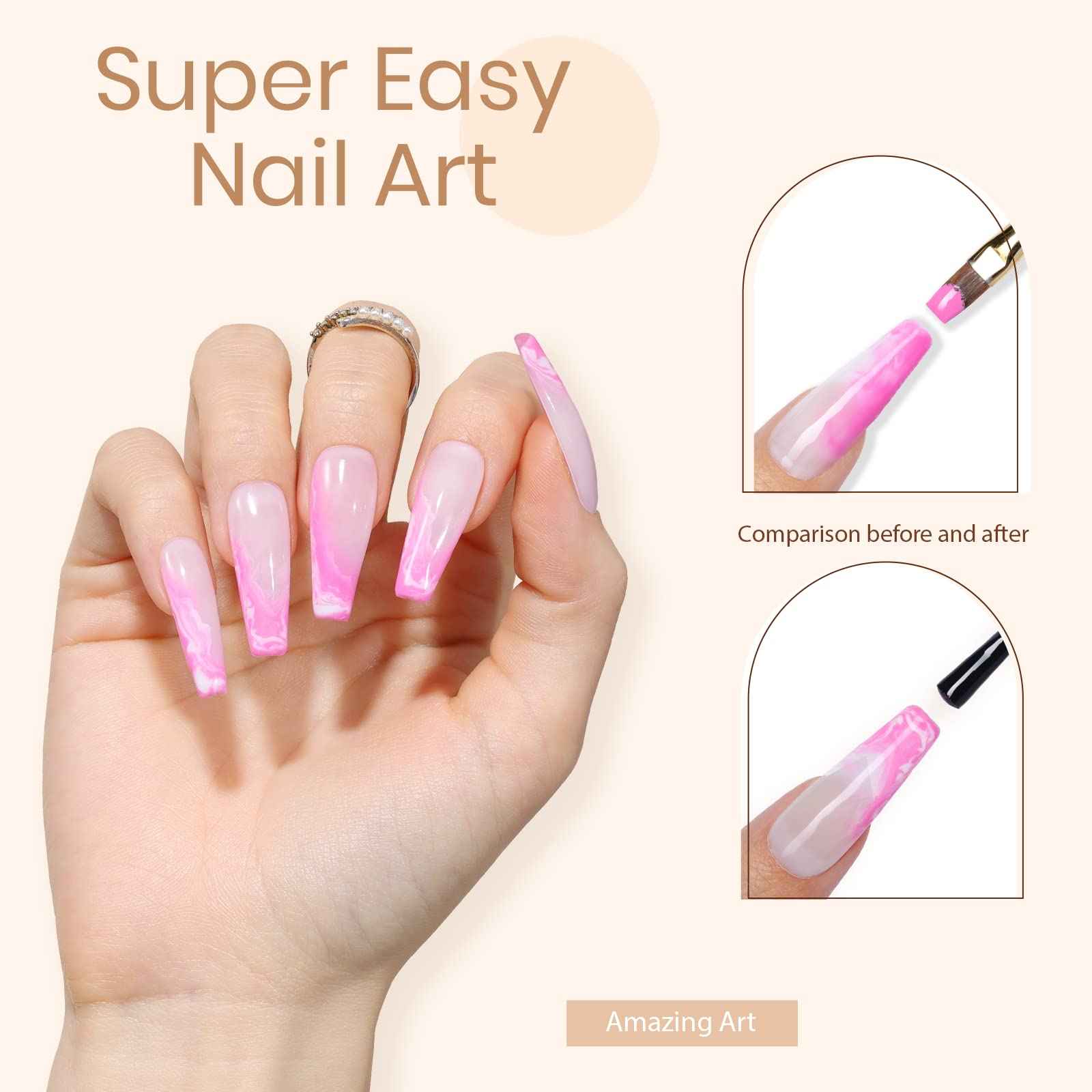 Beetles 20 Pcs Gel Nail Polish Kit-Fall Winter Red Gel Polish Set Gray Green Soak Off Uv Nail Lamp with Beetles Nail Blooming Gel 15ml Clear Uv Led Soak off Nail Gel Diy Nail Art Design Manicure