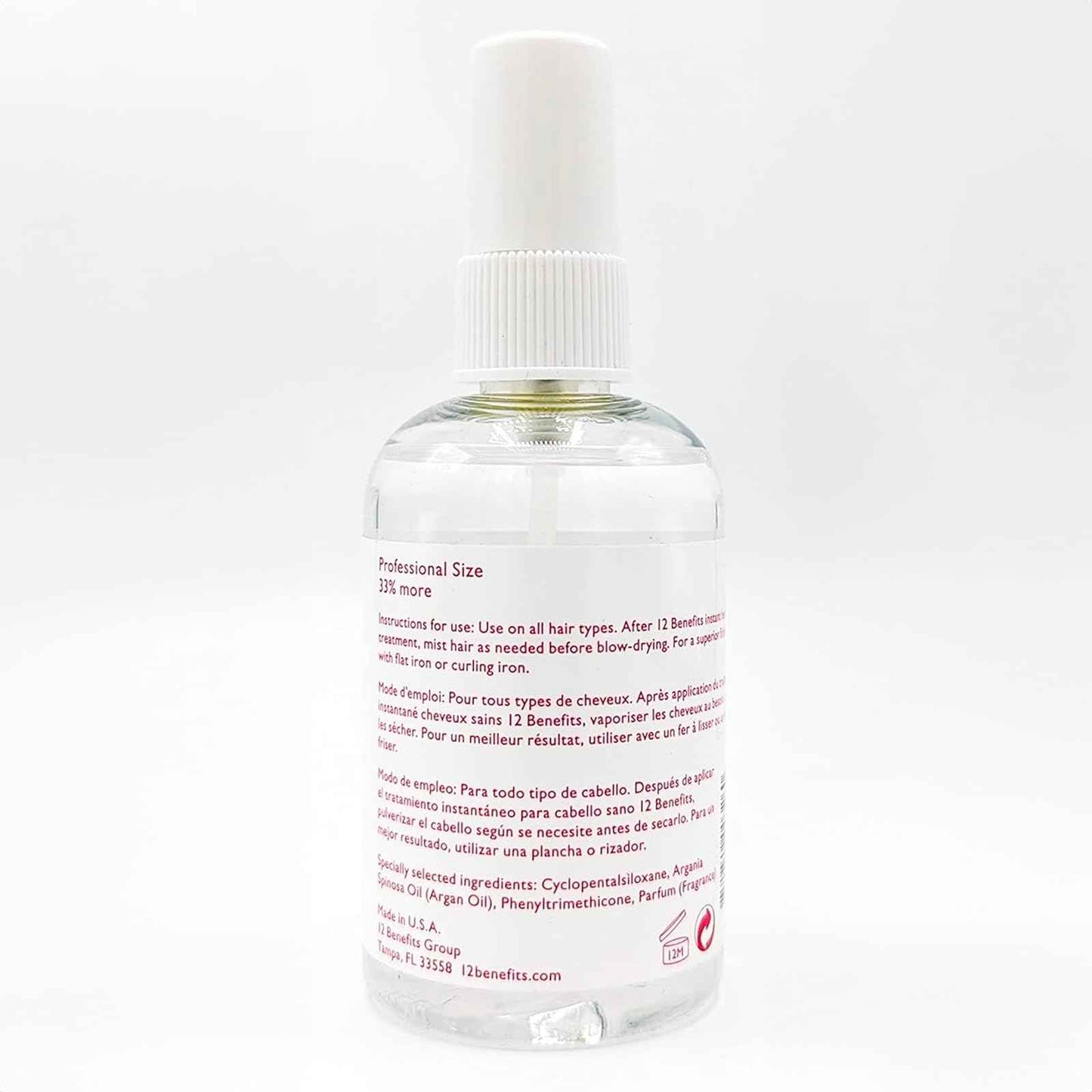 12 Benefits RAPID BLOWOUT ARGAN OIL SPRAY - Cut Blow Dry Time by 40% - Heat Protectant, Nourishes, Smooths Frizz, Adds Shine & Softens Damaged Hair, 4 Fl Oz