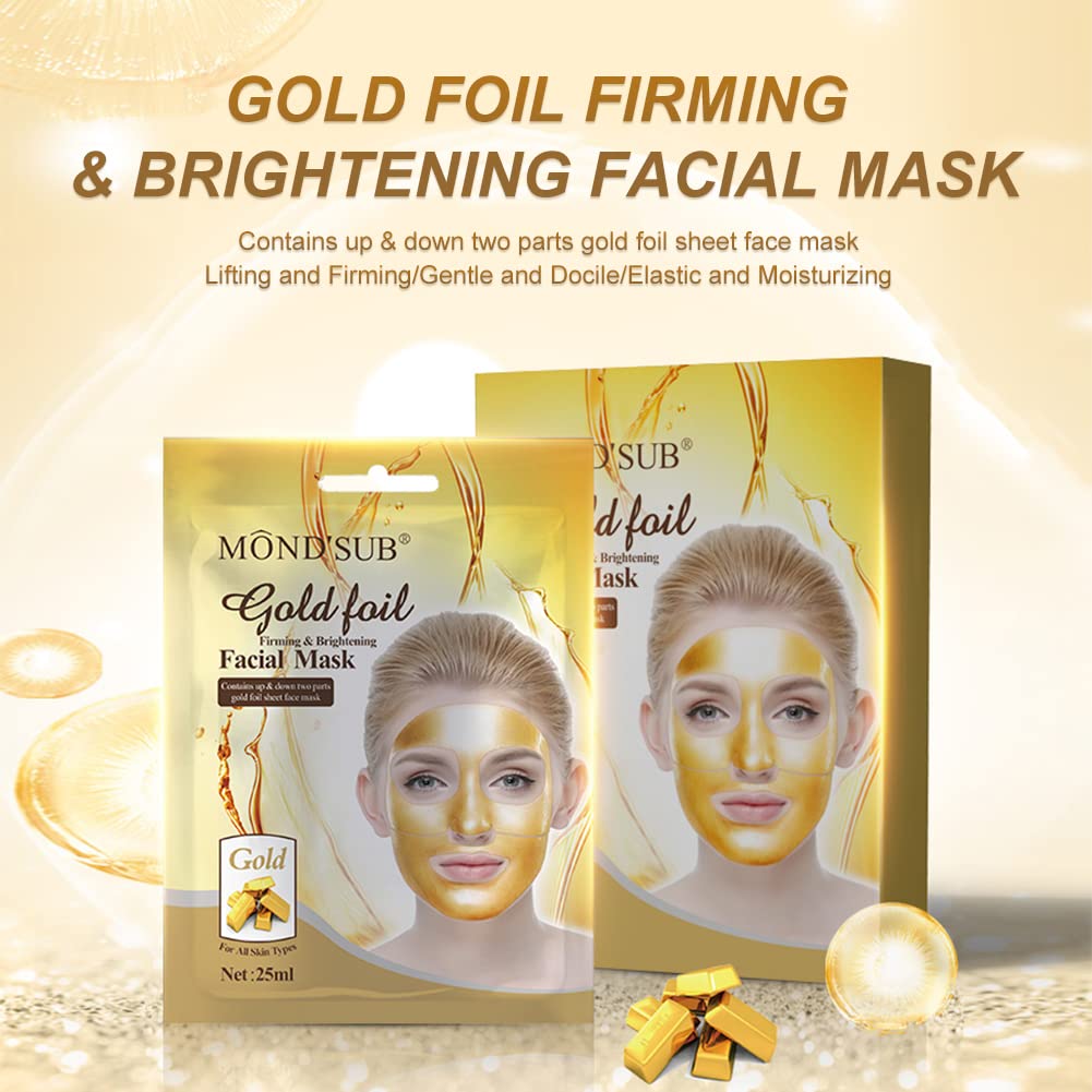 Silver Foil Nourishing & Moisturizing Mask(6-Pcs) - Brightening & Hydrating Face Sheet Mask with Portulaca Oleracea Extract, Hyaluronic Acid, Chamomile - Anti Aging Face Mask with Hydrolyzed Collagen…