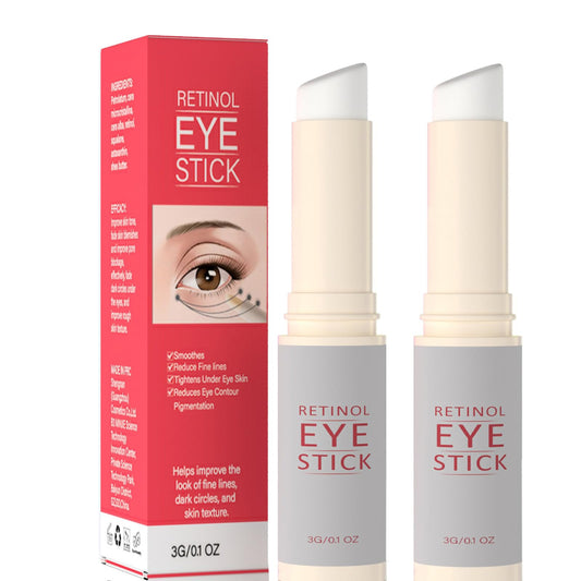 2Pcs Retinol Eye Stick, Retinol Under Eye Cream for Puffiness and Dark Circles, Hydrating Eye Cream Anti Aging for Enhanced Under Eye Nourishment.