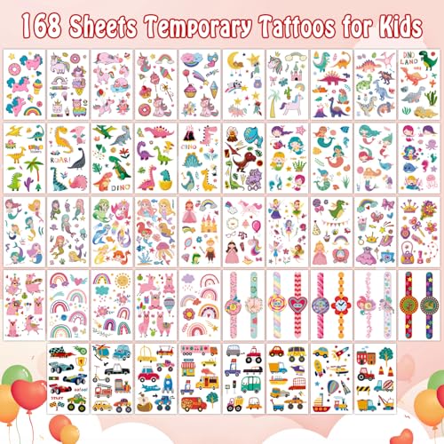 Kids Temporary Tattoos 168 Sheets 2000 Styles Party Favors