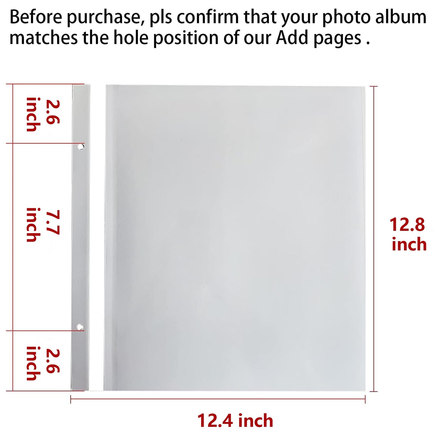 Vienrose Photo Album Self Adhesive Refill Pages for 13x12.6 inch Photo Album (10 Sheets/ 20 Pages)