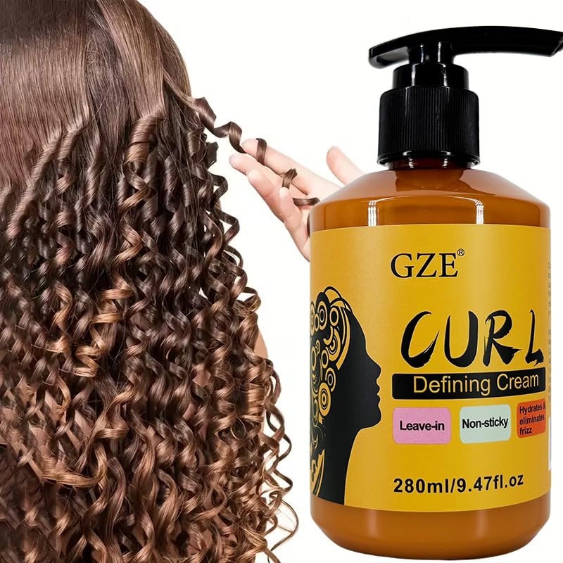 GZE 3-IN-1 Curl Defining Cream for Women - Hydrates, Frizz Control & Natural Waves