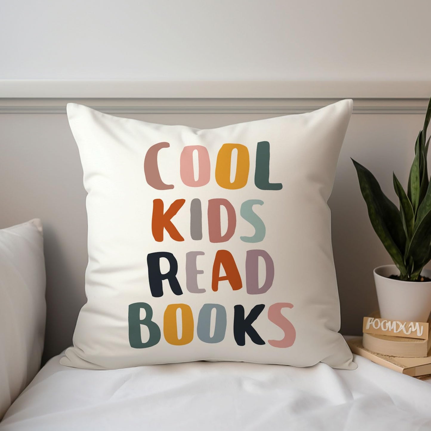 Cool Kids Read Books Pillow Covers, Reading Pillow Cover, Unique Teacher Gift, Book Lover Gift, Kids Decor, Reading Corner Decor, Classroom Pillow Case, Without Insert