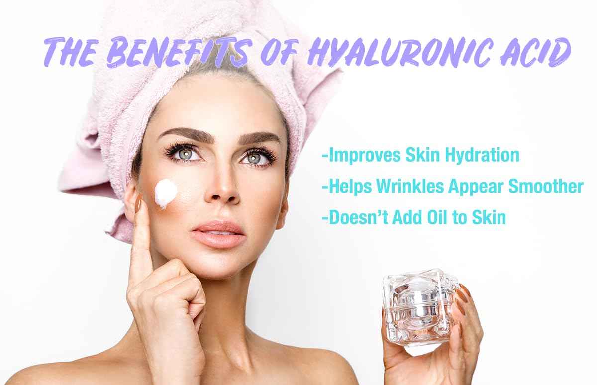 Anti-Wrinkle Hyaluronic Acid Powder For Skin, Low Molecular Weight (LMW) Cosmetic Hyaluronic Powder, For Face Serum Or Lotion, 100% Natural, USA Made, 1 Oz (28.4g)