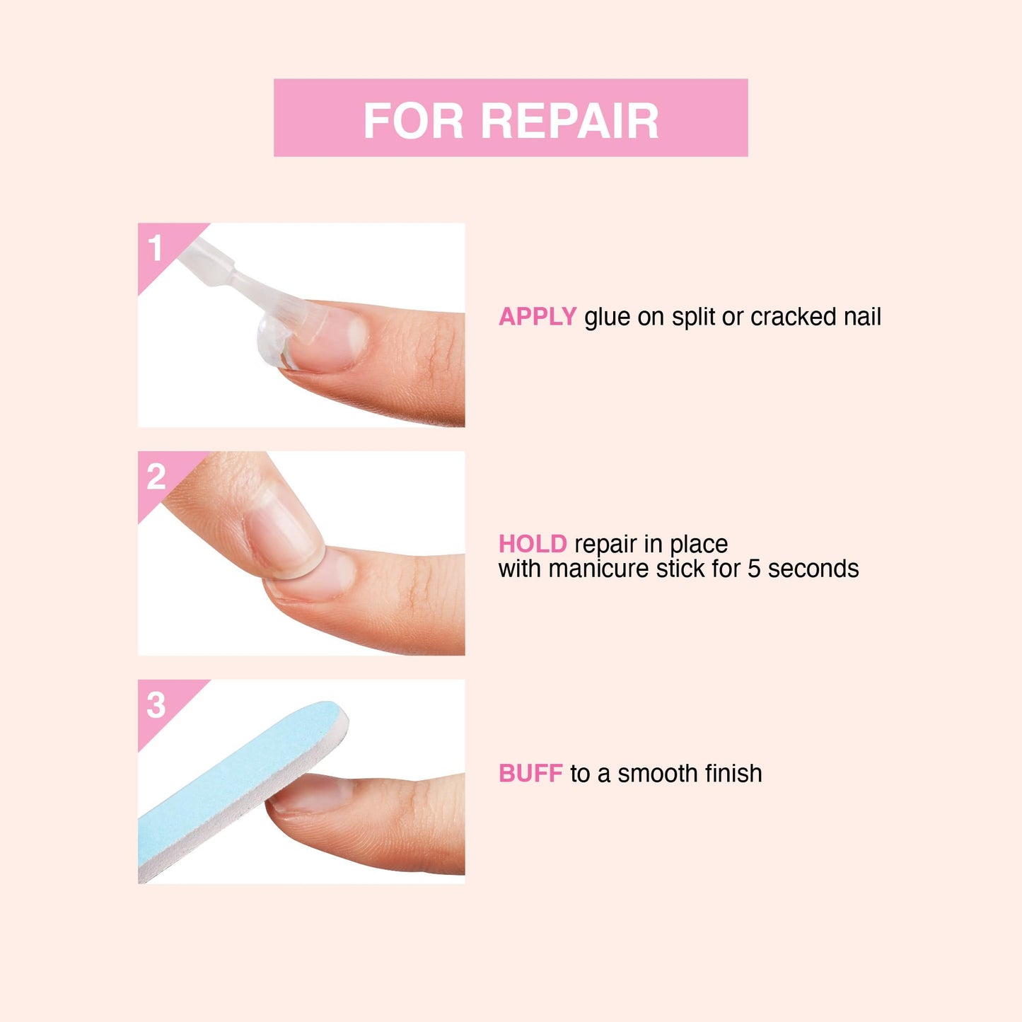 Goldfinger Brush-On Nail Glue, Effortless Easy Application with Strong, Fast-Setting Liquid Adhesive, Hassle-Free, Durable Ultra Hold for Perfect Nail Bonding 1pc