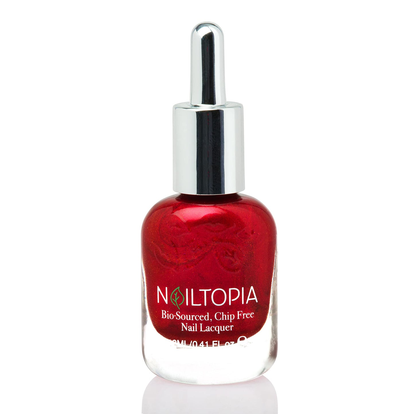 Nailtopia - Plant-Based Chip Free Nail Lacquer - Non Toxic, Bio-Sourced, Long-Lasting, Strengthening Polish - Run Now Wine Later (Wine Red) - 0.41oz