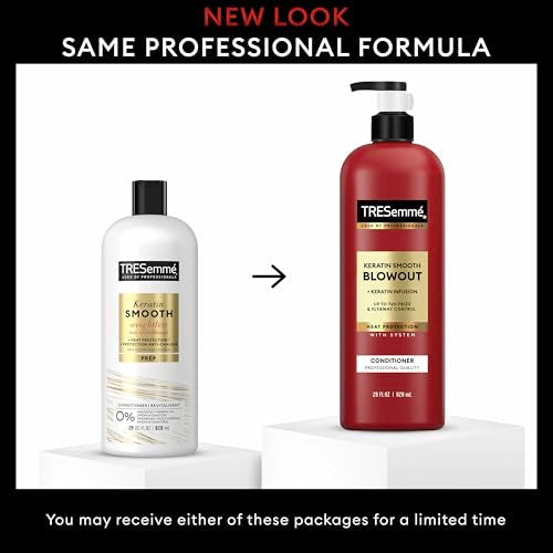 TRESemm? Keratin Smooth Conditioner 4 pack for Frizzy Hair, Formulated with Lamellar-Discipline, 28 Fl Oz