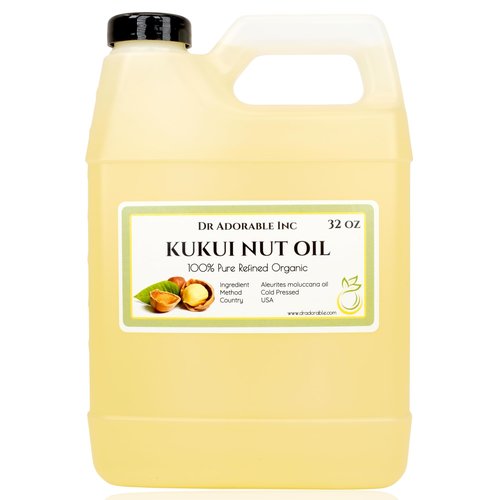 Dr Adorable - 32 oz - Kukui Nut Oil - 100% Pure Natural Organic Cold Pressed