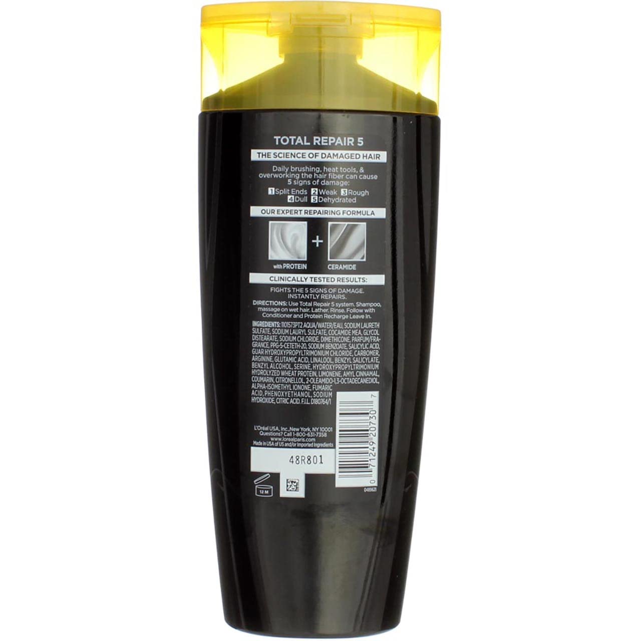 Loreal Shampoo Elvive Total Repair 5 Repairing 12.6 Ounce (375ml) (3 Pack)